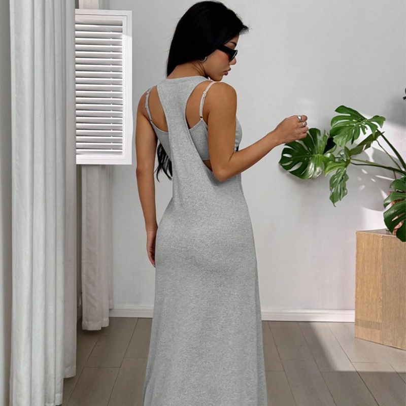 📢📢50% OFF !! ⏰Two-Piece Style Tank Maxi Dress With Side Cut-Outs– Effortless Chic Summer Style ✨
