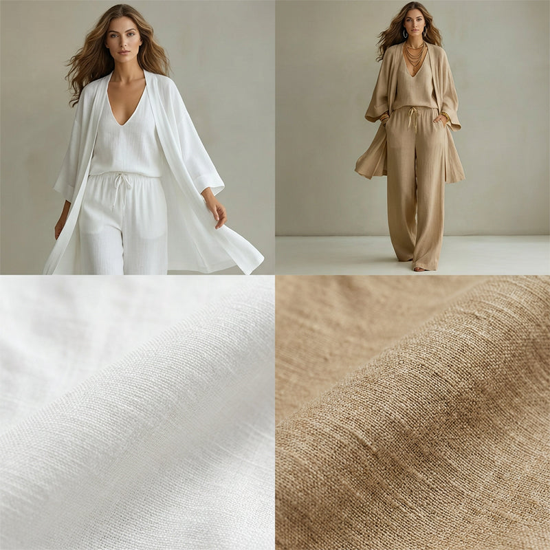 ⏰🔥NUR FÜR KURZE ZEIT: 50% RABATT! 🧥 Elegantes 3-teiliges Set – Weite Hose, Top & Cardigan für mühelosen Chic 👚👖✨