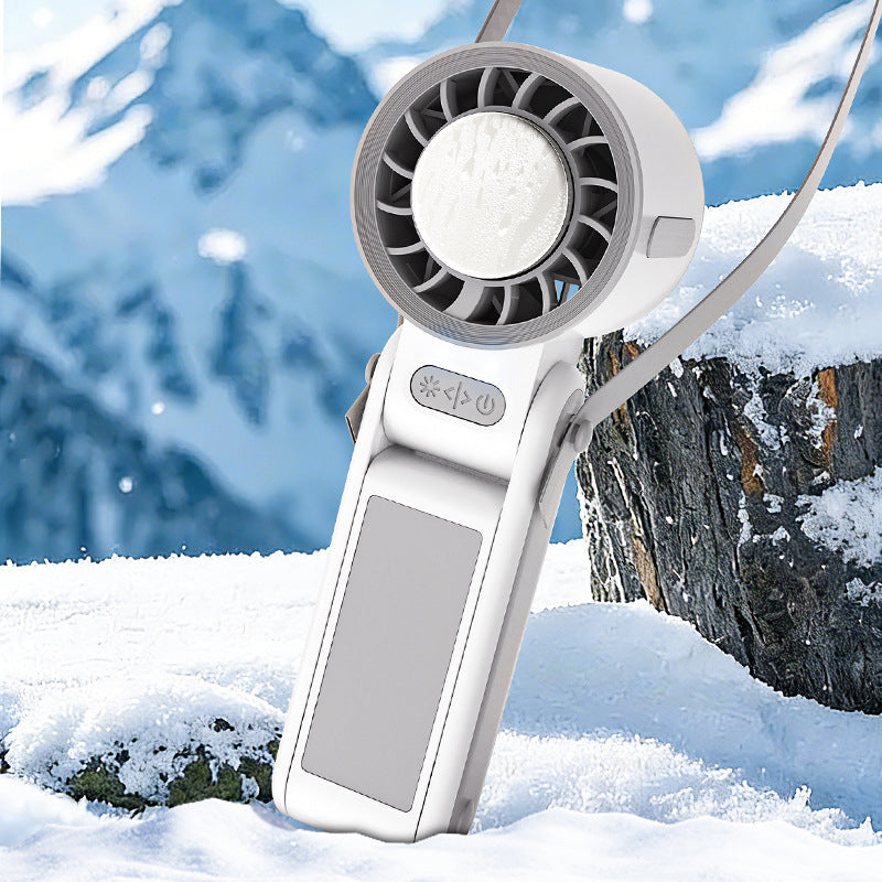 ❄️Foldable Handheld Fan with Cooling Plate🌬️ Stay Cool Anytime & Anywhere🌞