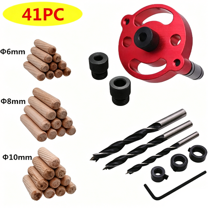 🔨 Perfect Dowels Every Time –Self-Centering Dowel Jig Kit For Woodworking🛠️