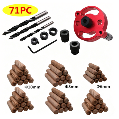 🔨 Perfect Dowels Every Time –Self-Centering Dowel Jig Kit For Woodworking🛠️