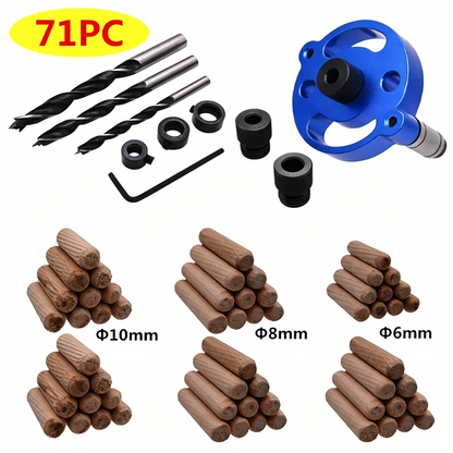 🔨 Perfect Dowels Every Time –Self-Centering Dowel Jig Kit For Woodworking🛠️