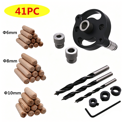 🔨 Perfect Dowels Every Time –Self-Centering Dowel Jig Kit For Woodworking🛠️