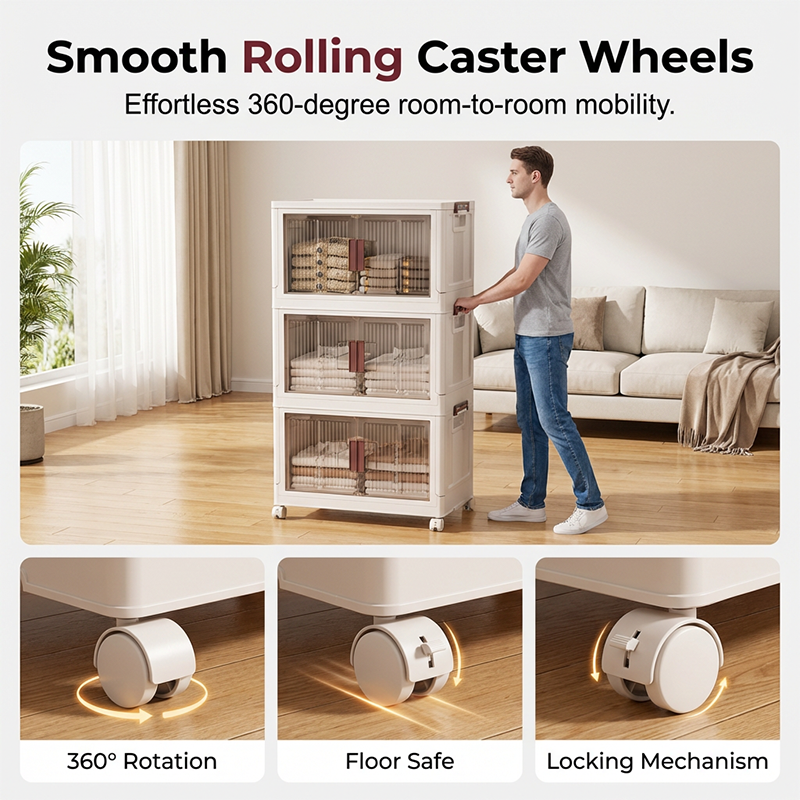 🚪 Effortless Storage With Large Capacity Collapsible Storage Bin With Lid🏡✈️Free Shipping