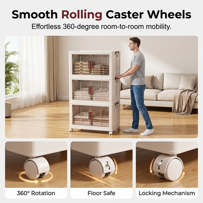 🚪 Effortless Storage With Large Capacity Collapsible Storage Bin With Lid🏡✈️Free Shipping