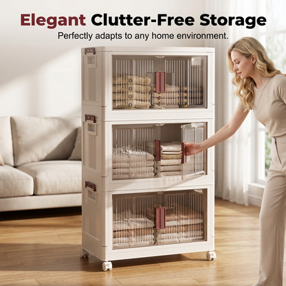 🚪 Effortless Storage With Large Capacity Collapsible Storage Bin With Lid🏡✈️Free Shipping