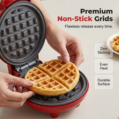 🍯 Morning Happiness-Mini Electric Waffle Maker🍽️ Start Your Day With Perfect Waffles🧇