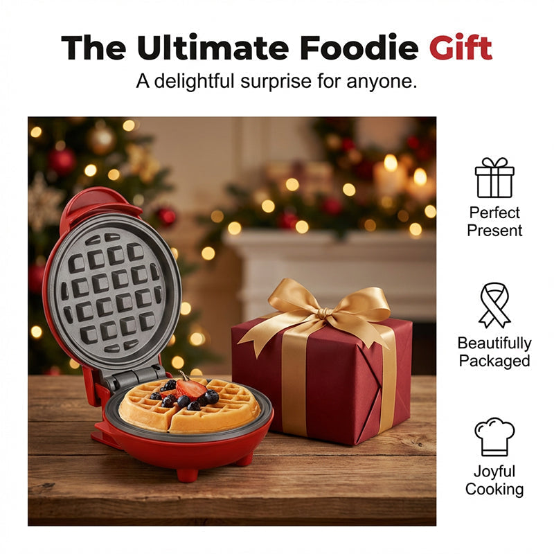🍯 Morning Happiness-Mini Electric Waffle Maker🍽️ Start Your Day With Perfect Waffles🧇