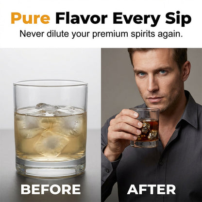 🍸 Chill In Style💀Reusable Skull Ice Cubes for Whiskey & Cocktails