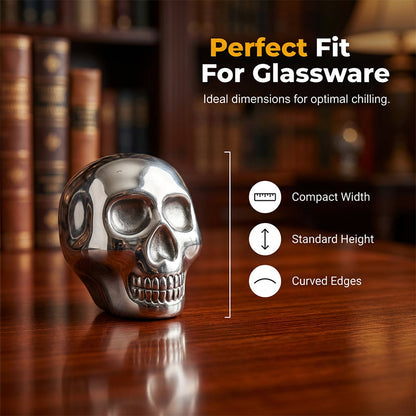 🍸 Chill In Style💀Reusable Skull Ice Cubes for Whiskey & Cocktails