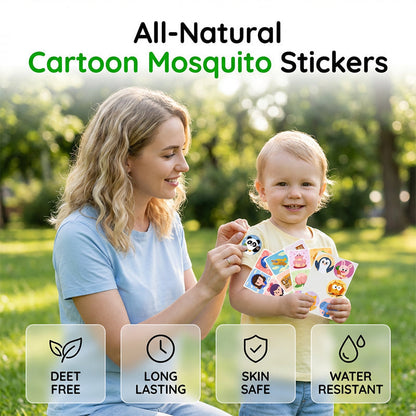 🦟 Keep Mosquitoes Away Naturally – Kids Cartoon Essential Oil Mosquito Stickers For Kids🌿
