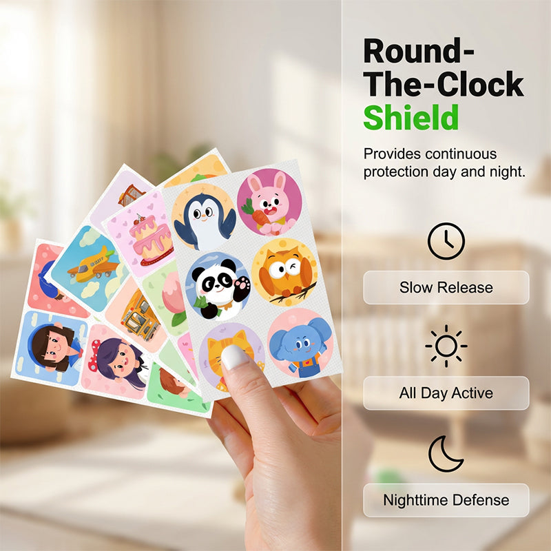 🦟 Keep Mosquitoes Away Naturally – Kids Cartoon Essential Oil Mosquito Stickers For Kids🌿