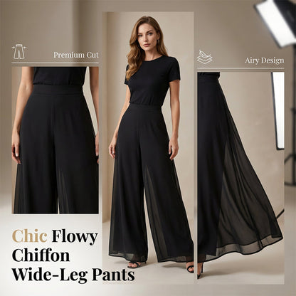 ✨ Chic & Comfortable: Women's Flowing Chiffon Wide-Leg Pants For Every Occasion ✨