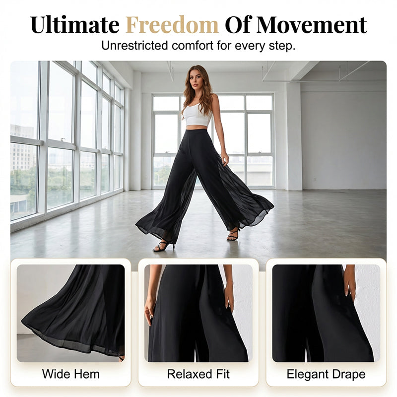 ✨ Chic & Comfortable: Women's Flowing Chiffon Wide-Leg Pants For Every Occasion ✨