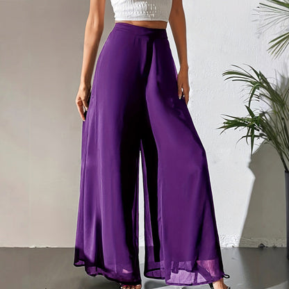 ✨ Chic & Comfortable: Women's Flowing Chiffon Wide-Leg Pants For Every Occasion ✨