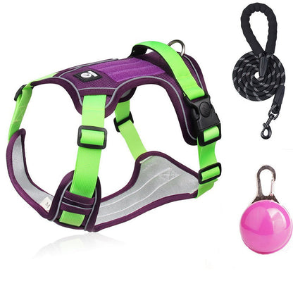 📢📢50% OFF !! 🐶 No Pull Dog Harness With Leash & Collar LED - Walks Just Got Easier ✨