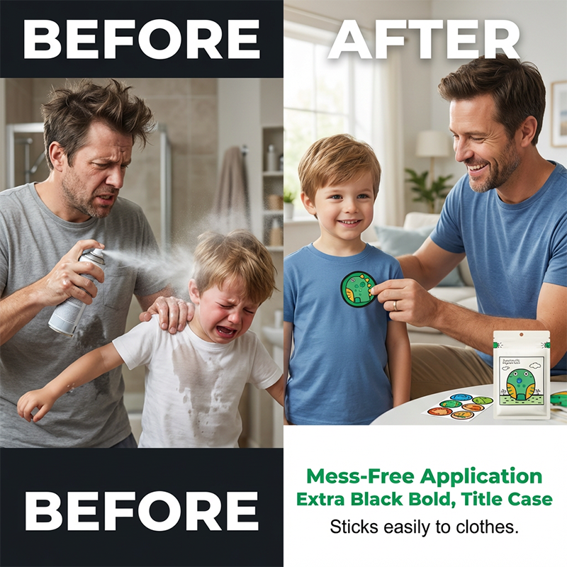 🌿 Portable Essential Oil Mosquito Repellent Patch | DEET-Free Natural Insect Repellent Stickers🦟Summer Essential For Every Parent 🌿