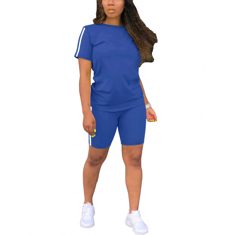 🏃‍♀️ Stay Active & Stylish: Women's Casual Short-Sleeve Top And Shorts Set For Your Summer Vibes☀️