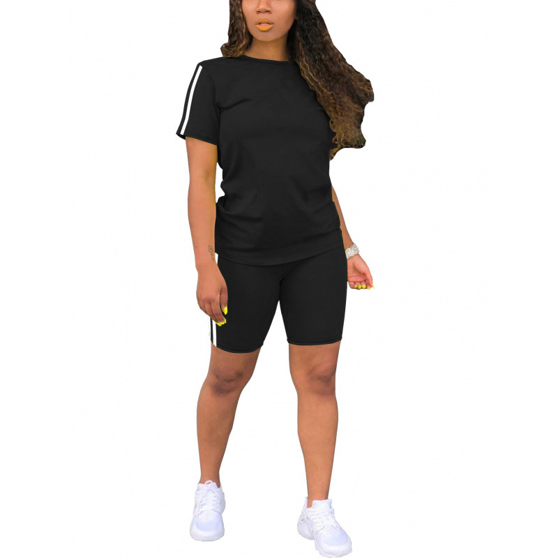 🏃‍♀️ Stay Active & Stylish: Women's Casual Short-Sleeve Top And Shorts Set For Your Summer Vibes☀️