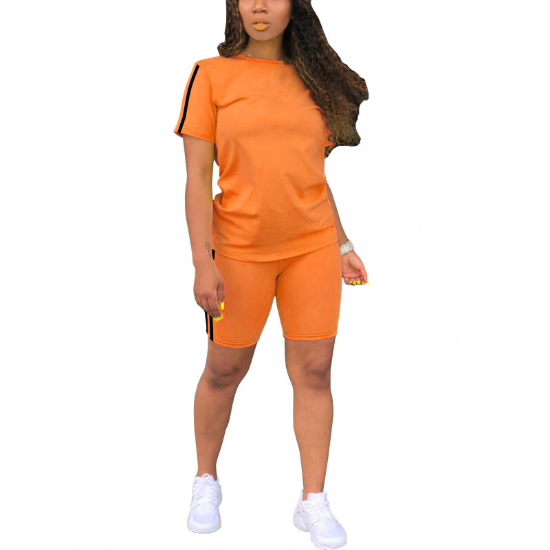 🏃‍♀️ Stay Active & Stylish: Women's Casual Short-Sleeve Top And Shorts Set For Your Summer Vibes☀️