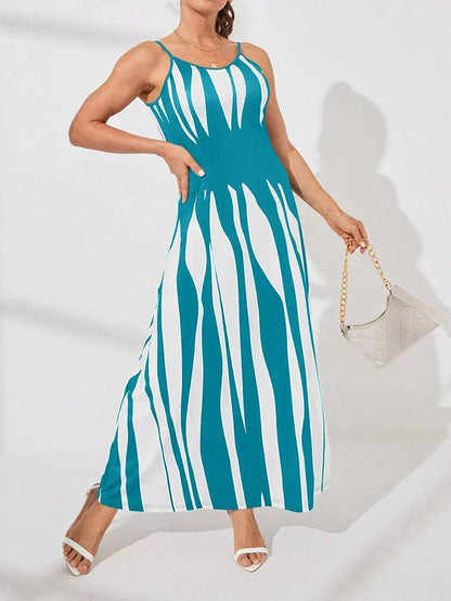 👗50% OFF Striped Spaghetti Strap Dress, Slim & Airy
