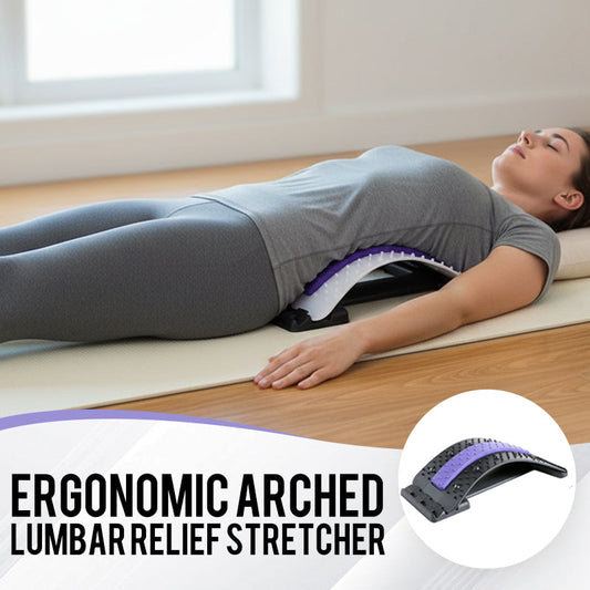 🧘‍♂️ Relieve Back Pain With The Ergonomic Arched Lumbar Relief Stretcher🌿