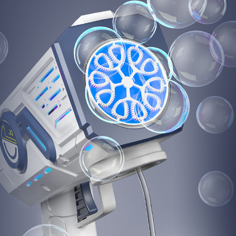 🌈Electric Astronaut Bubble Gun with LED Lights🎉 Endless Fun With Just One Button