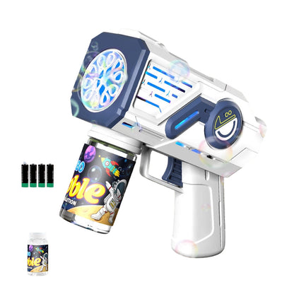 🌈Electric Astronaut Bubble Gun with LED Lights🎉 Endless Fun With Just One Button