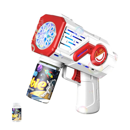 🌈Electric Astronaut Bubble Gun with LED Lights🎉 Endless Fun With Just One Button