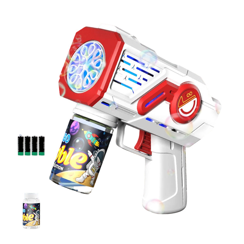 🌈Electric Astronaut Bubble Gun with LED Lights🎉 Endless Fun With Just One Button