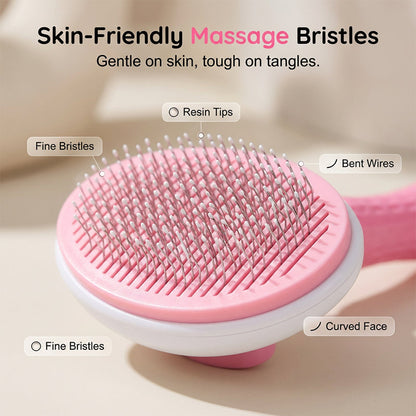 🧹Self-Cleaning Slicker Brush for Dogs & Cats 🐶Say Goodbye To Pet Hair Chaos 🐾✨