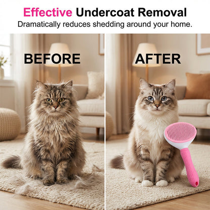 🧹Self-Cleaning Slicker Brush for Dogs & Cats 🐶Say Goodbye To Pet Hair Chaos 🐾✨