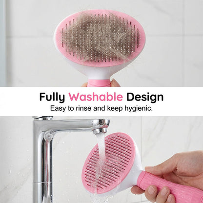 🧹Self-Cleaning Slicker Brush for Dogs & Cats 🐶Say Goodbye To Pet Hair Chaos 🐾✨