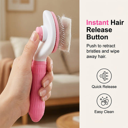 🧹Self-Cleaning Slicker Brush for Dogs & Cats 🐶Say Goodbye To Pet Hair Chaos 🐾✨