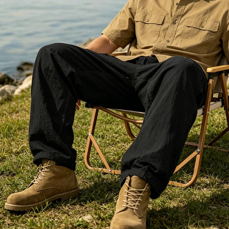 👖 LIMITED-TIME 50% OFF! ✨ Men's Cotton Linen Cargo Pants with Drawstring Waist – Breathable, Relaxed Fit, Multi-Pocket 🏔️