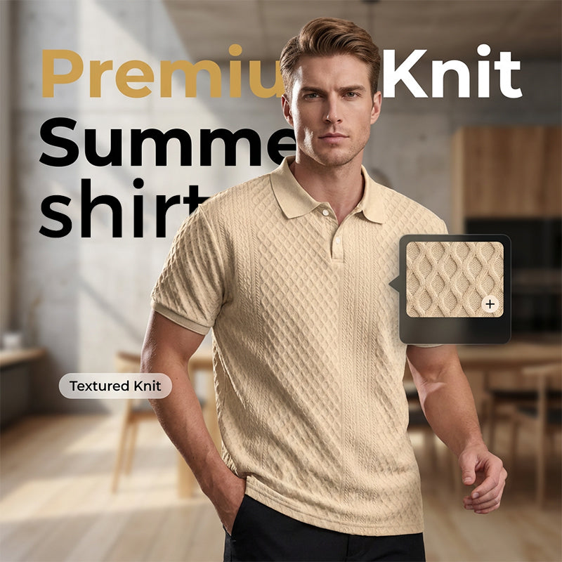 👔Men's Summer Lightweight Short-Sleeve Collared Shirt👕Elevate Your Summer Style🌞