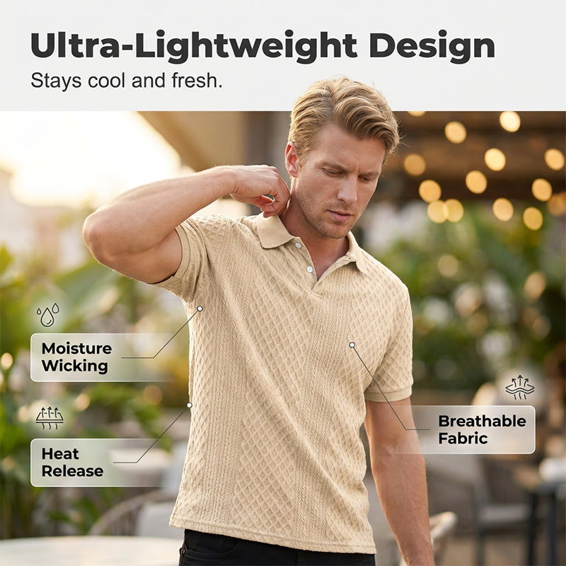 👔Men's Summer Lightweight Short-Sleeve Collared Shirt👕Elevate Your Summer Style🌞