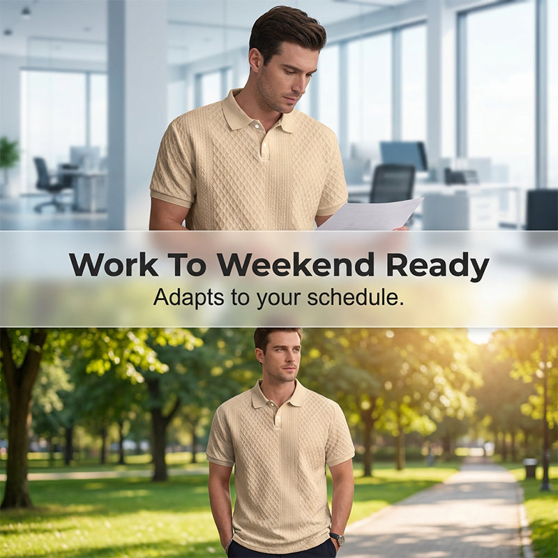 👔Men's Summer Lightweight Short-Sleeve Collared Shirt👕Elevate Your Summer Style🌞