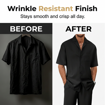 📢📢50% OFF !! ⏰Men's Casual Short Sleeve Shirt and Pants Set