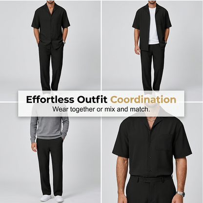 📢📢50% OFF !! ⏰Men's Casual Short Sleeve Shirt and Pants Set