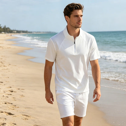 🏃 Stay Cool & Move Freely! 💨Men's Quick-Dry Half-Zip Athletic T-Shirt