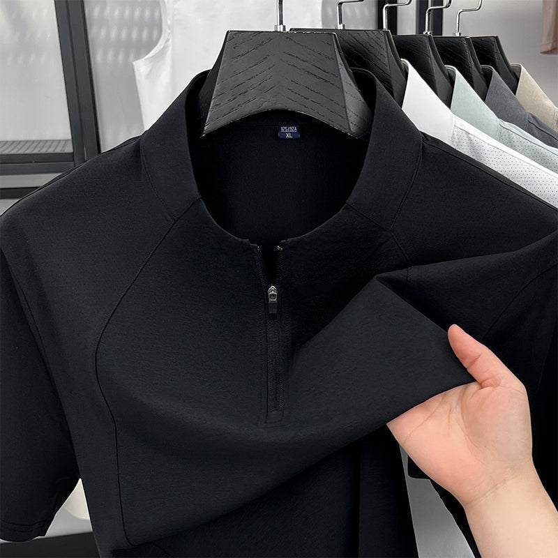 🏃 Stay Cool & Move Freely! 💨Men's Quick-Dry Half-Zip Athletic T-Shirt