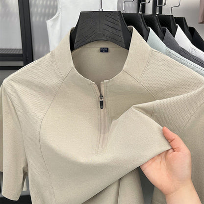 🏃 Stay Cool & Move Freely! 💨Men's Quick-Dry Half-Zip Athletic T-Shirt