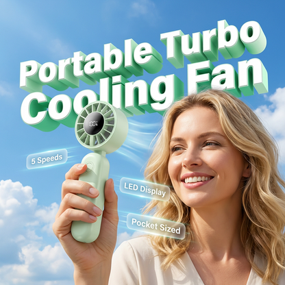 ❄️ Beat The Heat Anywhere! 🌬️Portable Handheld Fan With 5 Speeds & LED Display