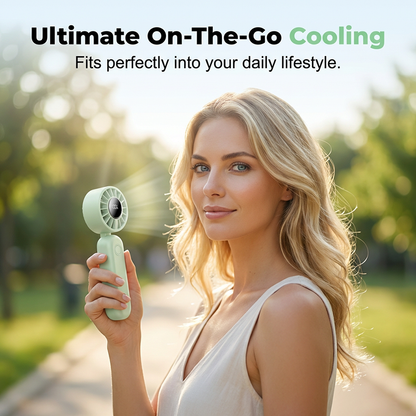 ❄️ Beat The Heat Anywhere! 🌬️Portable Handheld Fan With 5 Speeds & LED Display