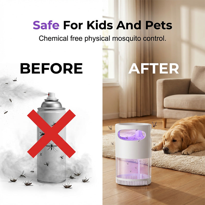 ⏳LAST DAY SALE ONLY ￡11.99!🏆Gainstarx™🇬🇧 Silent Insect Trap – UV Light & Gentle Suction Catcher 🪰✨  Chemical-Free Plug-In Fly & Moth Trap for Kitchen, Bedroom & Office 🏡🔌