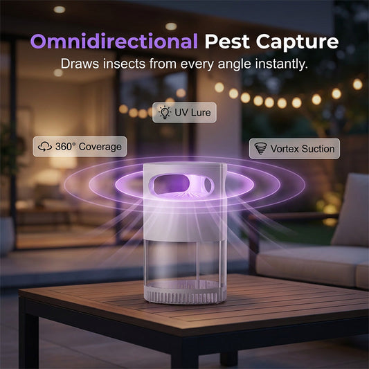 ⏳LAST DAY SALE ONLY ￡11.99!🏆Gainstarx™🇬🇧 Silent Insect Trap – UV Light & Gentle Suction Catcher 🪰✨  Chemical-Free Plug-In Fly & Moth Trap for Kitchen, Bedroom & Office 🏡🔌