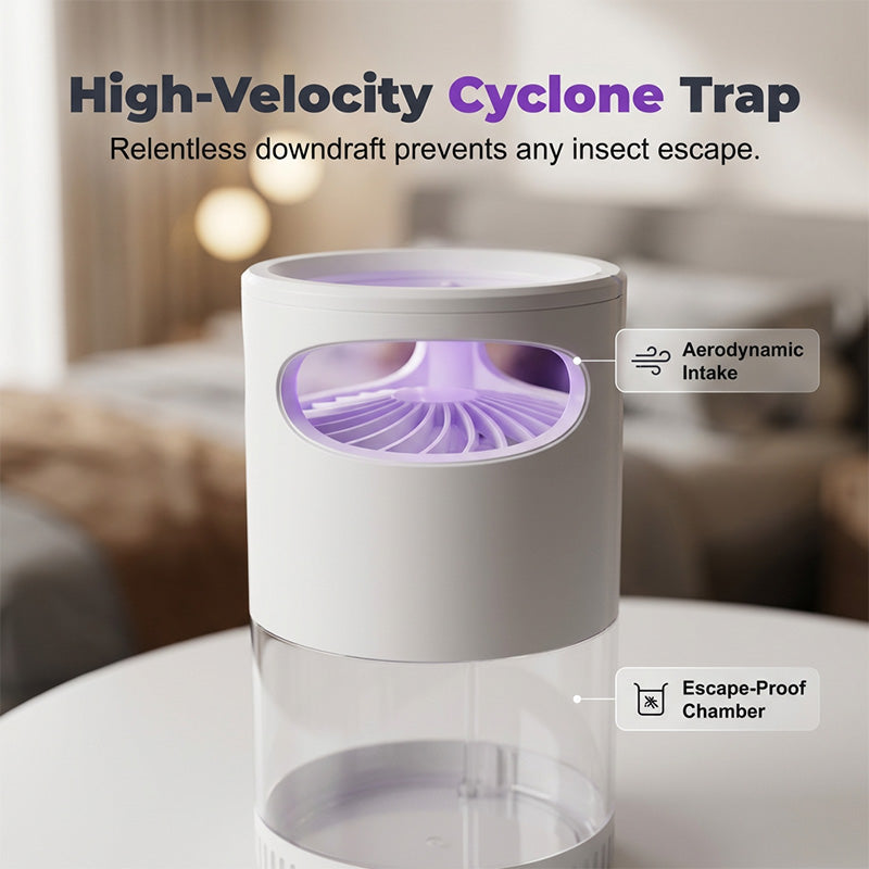 ⏳LAST DAY SALE ONLY ￡11.99!🏆Gainstarx™🇬🇧 Silent Insect Trap – UV Light & Gentle Suction Catcher 🪰✨  Chemical-Free Plug-In Fly & Moth Trap for Kitchen, Bedroom & Office 🏡🔌