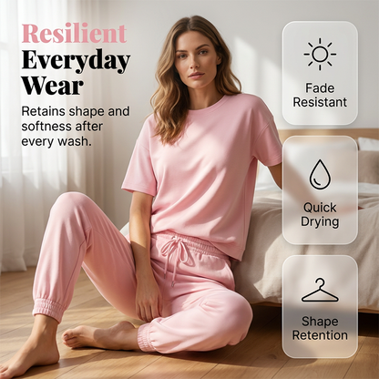 🔥 Zeitlich begrenzter Sale – bis zu 50% Rabatt💥Damen Freizeit Kurzarm Top & Hose Set