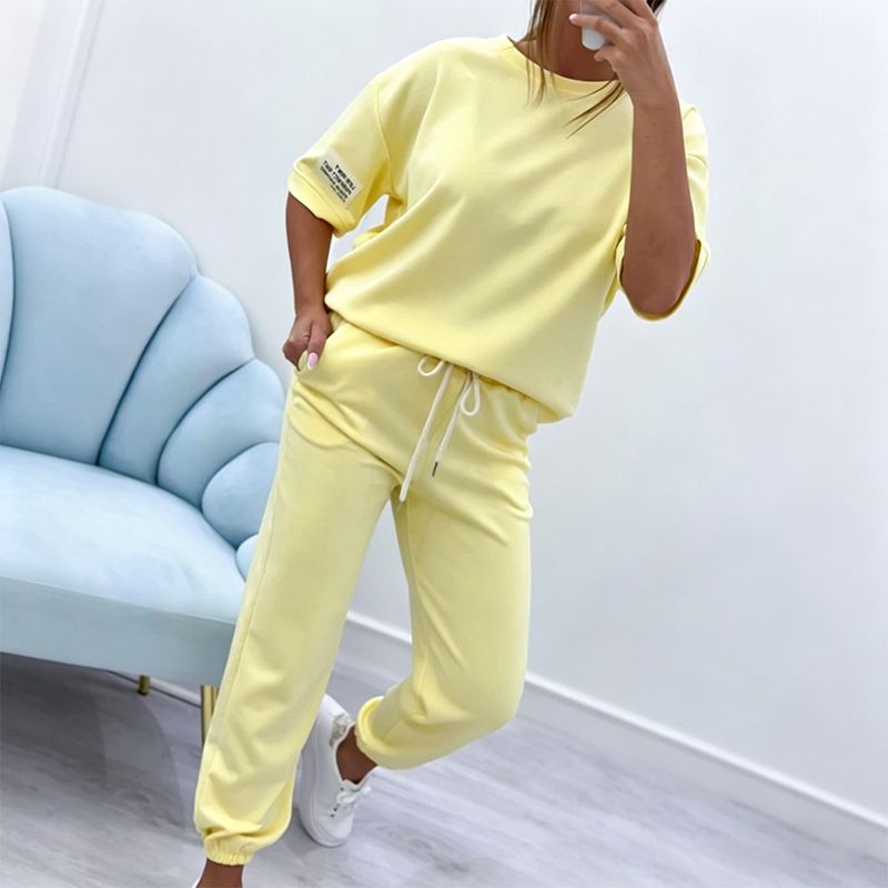 🔥 Zeitlich begrenzter Sale – bis zu 50% Rabatt💥Damen Freizeit Kurzarm Top & Hose Set